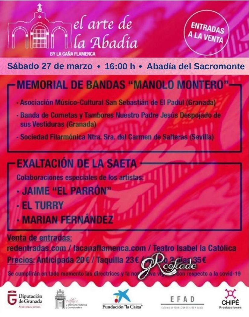 CarmenDSalteras's tweet photo. 🎼PRÓXIMOS CONCIERTOS
✅26 de marzo:  
- Espacio Cultural de @AytoSalteras (retransmisión vía streaming)
✅27 de marzo: 
- Granada (Abadía del Sacromonte)
I Memorial de Bandas "Manolo Montero" @AbadiaSacromont https://t.co/MlOew29BdO