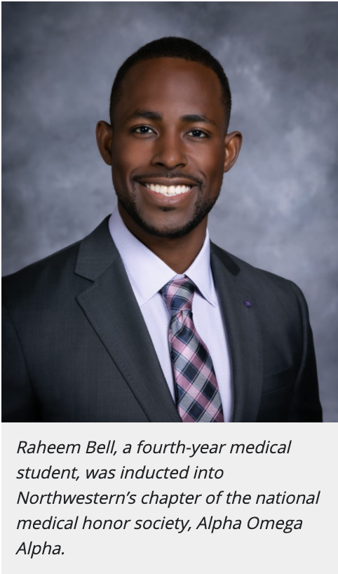 Proud of <a href="/RaheemBell5/">Raheem Bell, M.D.</a> and his peers for being inducted into Medical Honor Society AOA and for continuing to push for equity and inclusion in medicine.  <a href="/NUFeinbergMed/">Northwestern Feinberg School of Medicine</a> <a href="/NMSurgery/">Northwestern Surgery</a> <a href="/NorthwesternU/">Northwestern</a> news.feinberg.northwestern.edu/2021/03/medica…