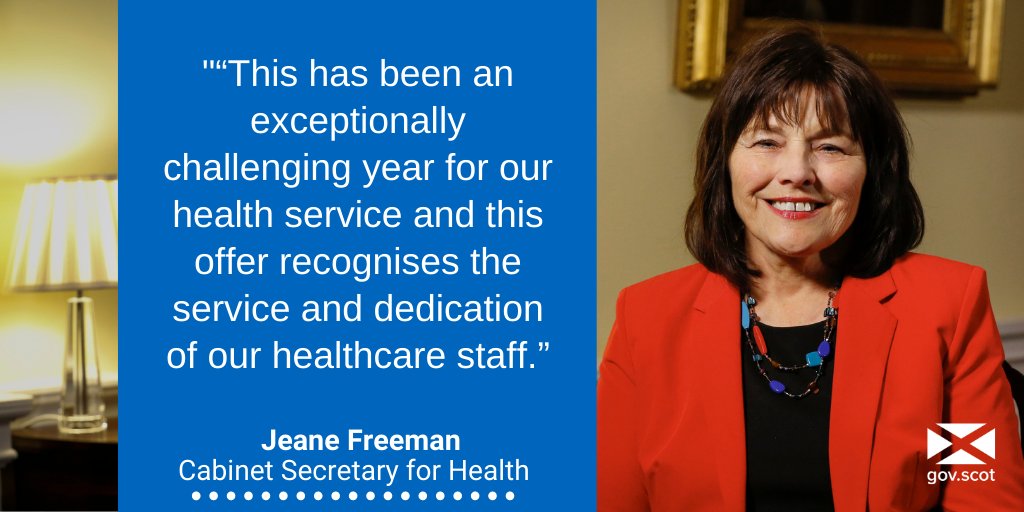 scotgovhealth's tweet photo. After ongoing positive discussions with NHS Trade Unions and NHS Employers, @scotgov has offered a substantial pay rise for NHS Scotland Agenda for Change staff.  ⬇️

https://t.co/HRyjSDNGYZ https://t.co/EGb00JFGiJ