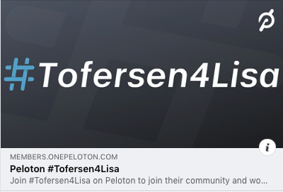 LisaLegacy4ALS's tweet photo. Hello @onepeloton community! Show your support for Lisa and join us tomorrow at 8am EDT for @AllymissLove's live ride! Use hashtag #tofersen4Lisa. Let's do this! https://t.co/QGXzLvZWpK 

#MoreTime4Lisa #HumanityAndScienceForLisa #endALS #peloton https://t.co/CGJeGfm8sJ