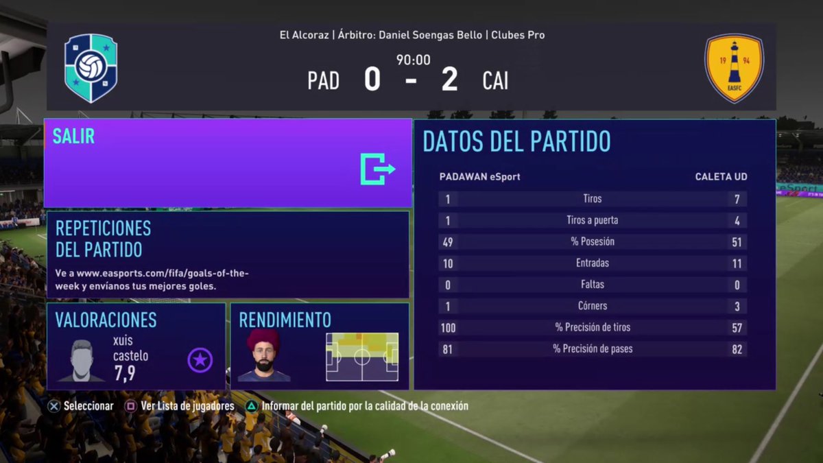 Hoy nos llevamos una derrota contra <a href="/CaletaUd/">CALETA UD</a>