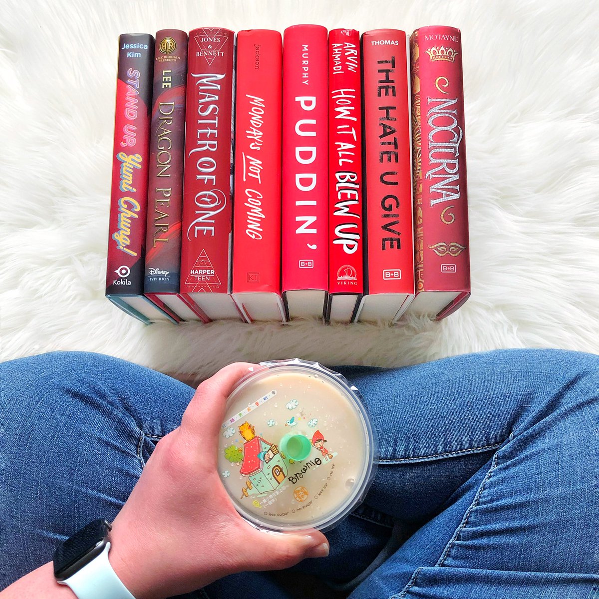 readalongwithj's tweet image. Hi, friends and Happy Wednesday! How has your week been so far? What are you currently reading? Today I’m sharing a #redstack in support of the National Asian Pacific American Women’s Forum. @laurenashleybecker is hosting a fundraiser where she donates $1 to this important