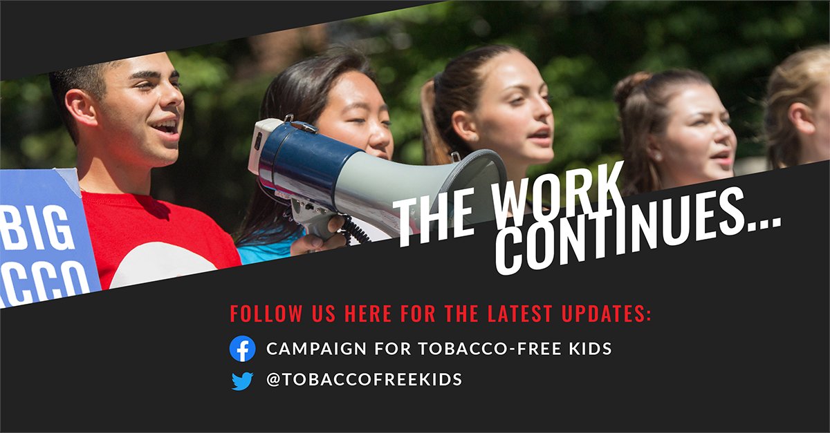 noflavoredecigs's tweet photo. REMINDER: We’ll be ending updates on this account soon. Be sure to follow @TobaccoFreeKids for the latest updates on our efforts in combating youth tobacco use. https://t.co/9hpO8zU22p