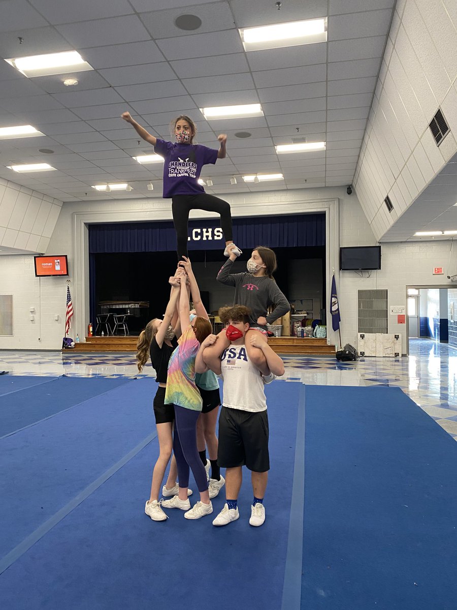 LoganCoSports's tweet photo. Logan County Middle School Cheer squad masked up and pushing hard!
#LCPride https://t.co/CBczXKTP4h