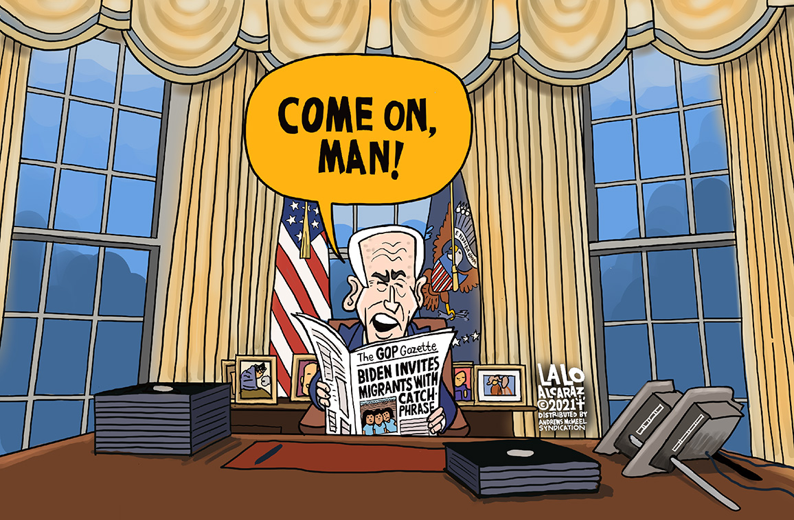 laloalcaraz's tweet photo. Come on, man! Please share #laloalcaraz cartoons. #BorderCrisis https://t.co/Dtv5zLTXnT