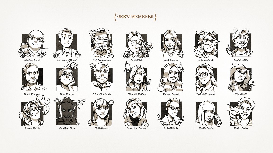purplealmonds's tweet photo. Next up is the rest of the crew, listed in alphabetical order. The art is from the #RQSurprise project plus some portraits for some hires that came in shortly after that, but I wanted to put them together! (03/12) #RustyRecords https://t.co/zCXn5zqzz1
