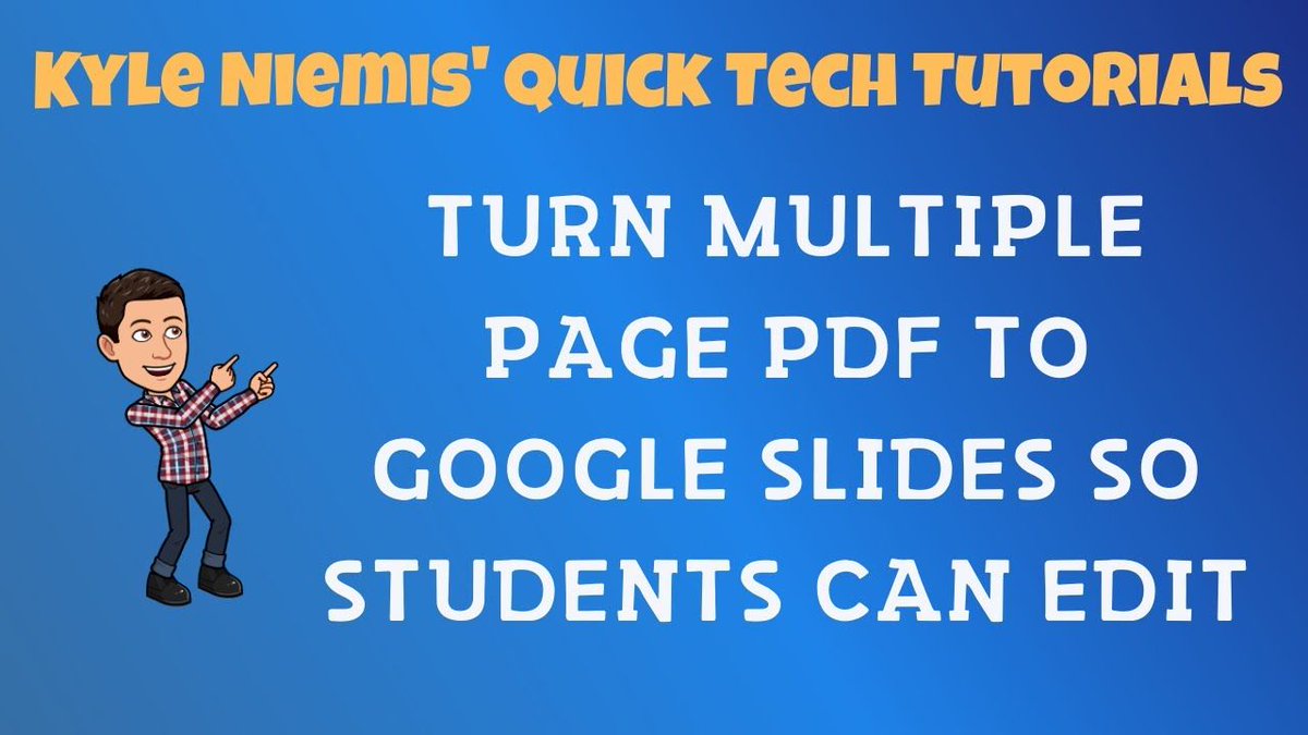 KyleNiemis's tweet photo. How to turn a multiple page PDF to Google Slides so students can edit
#edtech #sbpdchat
https://t.co/z5DUoe9S0e https://t.co/i6qJRX41Ax