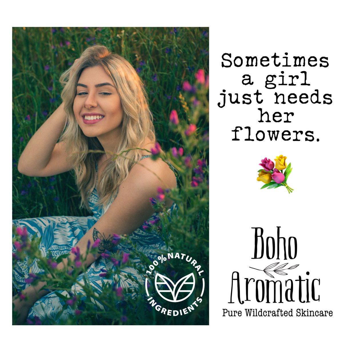 🥰Introducing Boho Aromatic.  Our products are natural and organic plus free from synthetic ingredients. 🍃🌼Go Green Beauty! 🌺#greenbeauty #veganskincare 🍃#plantbasedskincareproducts #flowers #skincare #facecare #bohoaromatic Amazon Prime USA BohoAromatic.com