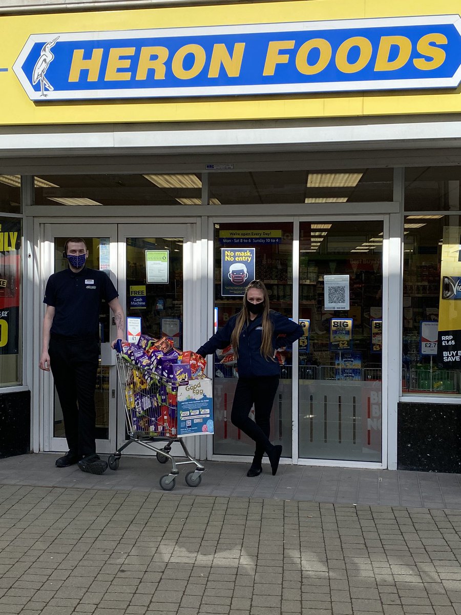 These Guys are absolutely awesome in a week they managed to collect 82 Easter Eggs for the Easter campaign helping combat loneliness and isolation in our veteran and Senior local community Well Done <a href="/HeronFoods/">Heron Foods</a> your Branch in Wellington are awesome #teamwork #community #heros