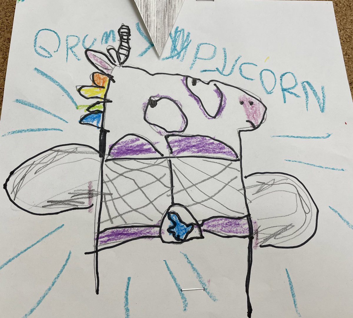 mslupoteaches's tweet photo. We loved @jabberworks, book โGrumpycorn!โ Students made connections to the message of the story and really enjoyed the authorโs directed drawing video! Here are our interpretations of the main character! ๐ฆ ๐ #gandyfdk @GandyHappenings https://t.co/HMpuTrYPHh