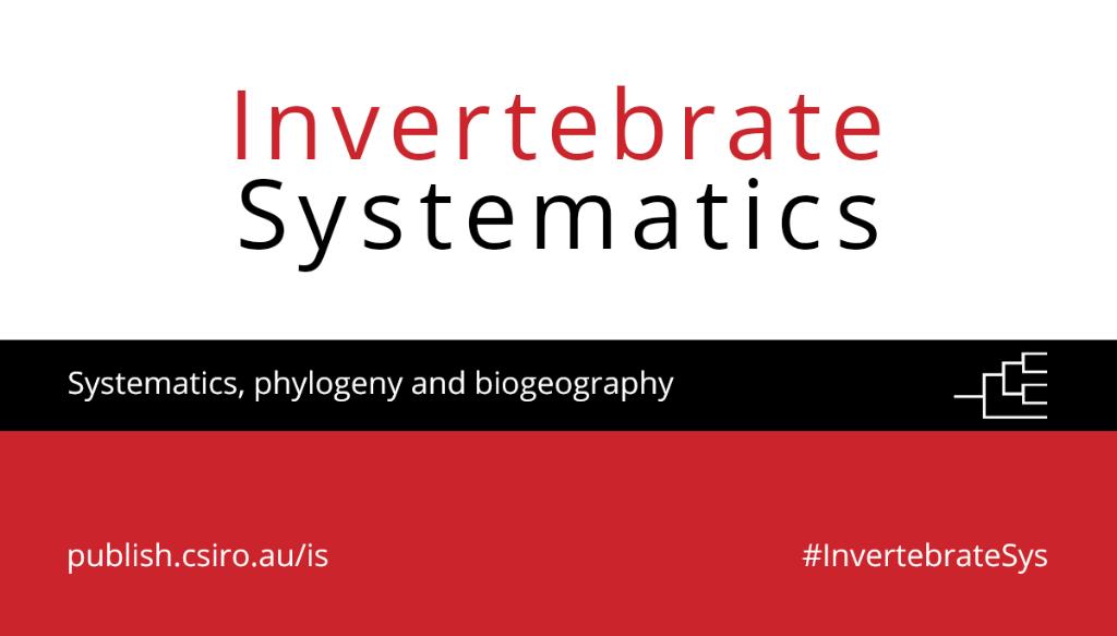 CSIROPublishing's tweet photo. New #InvertebrateSys:
Repeated evolution of an undescribed morphotype of Rhagada (Gastropoda : Camaenidae), Pilbara WA.
Integrative taxonomy shows multiple lineages of spider genus Cybaeus endemic to Ryukyu Islands, Japan (Arachnida : Araneae : Cybaeidae).
https://t.co/zLmESGcRNk https://t.co/ERgrF1YN1k