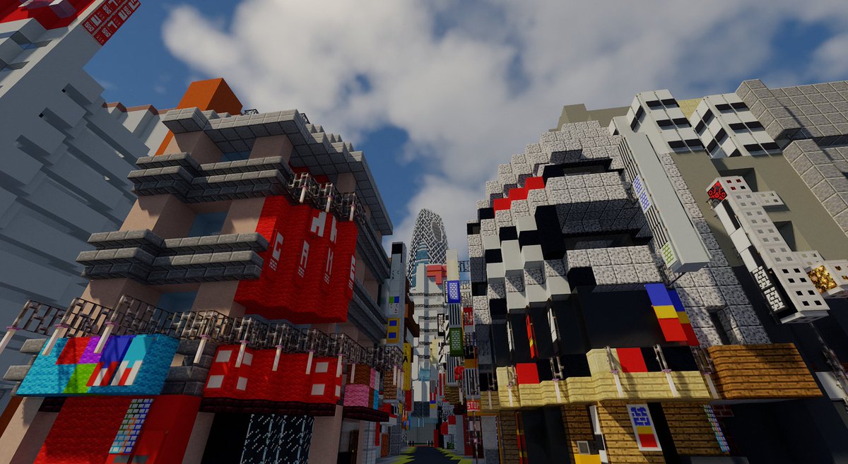bte_japan's tweet photo. Some interesting builds in Shinjuku. #Minecraft #minecraft建築コミュ #minecraft2021 #Japan #Tokyo #architecture #shinjuku @japan https://t.co/08B2riTLED