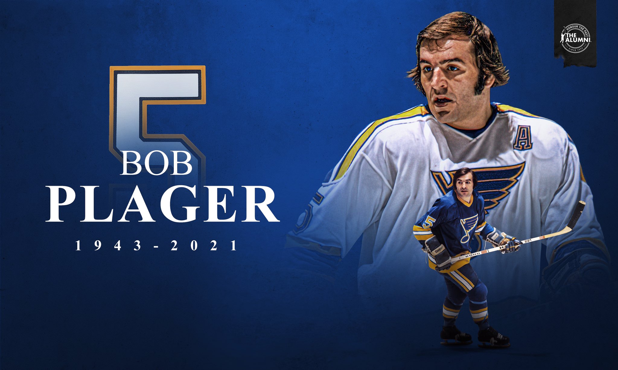 Bobby Plager, number 5, StL Blues.