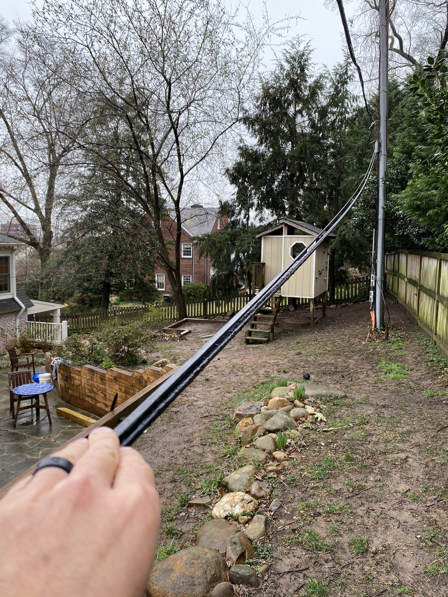 DrewSaelens's tweet photo. Hi @CoxHelp could you help us get these wires removed from our yard? They are very low (within child’s reach) and we don’t have Cox. Help is appreciated! https://t.co/6Qyqov0Zo2