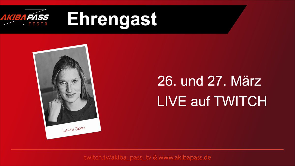 PepperAnime's tweet photo. Wir begrüßen Laura Jenni als Ehrengast beim #AKIBAPASSFESTA am 26. und 27. März LIVE auf https://t.co/hrhgE67pdY und https://t.co/J5ggfbkreq #anime #virtualconvention #FruitsBasket #CencorollConnect #YourName https://t.co/x3U464pCe8