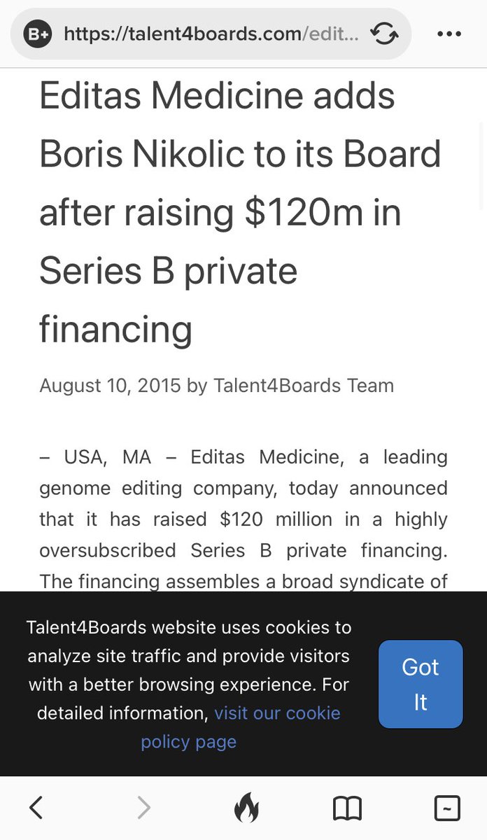  https://talent4boards.com/editas-medicine-adds-boris-nikolic-to-its-board-after-raising-120m-in-series-b-private-financing/