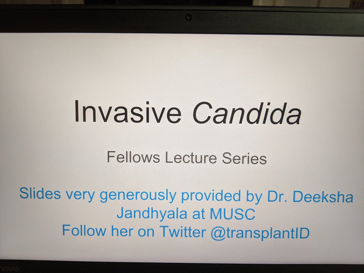 Anne Lachiewicz (@anne_lachiewicz) on Twitter photo I also forgot that I had to give the fellows' Candida lecture tomorrow. From Twitter I knew that <a href="/transplantID/">Deeksha J. Ladani, MD</a> had already done that this month. My children & husband are so grateful I'm not working on this all night. Thank you Deeksha - I owe you a meal at ATC or IDSA ❤️❤️ I also forgot that I had to give the fellows' Candida lecture tomorrow. From Twitter I knew that <a href="/transplantID/">Deeksha J. Ladani, MD</a> had already done that this month. My children & husband are so grateful I'm not working on this all night. Thank you Deeksha - I owe you a meal at ATC or IDSA ❤️❤️