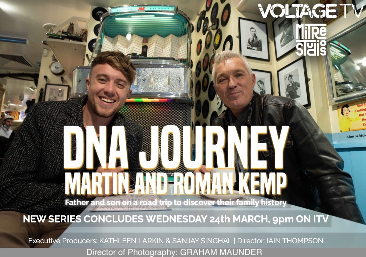If you missed it tonight go to #itvhub definitely worth a watch #DNAJourney <a href="/romankemp/">Roman Kemp</a> <a href="/realmartinkemp/">Martin Kemp</a>