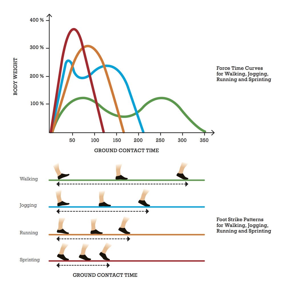 RobertTejero's tweet image. 📸Patrón  y tiempos de contacto del #pie a distintas velocidades.