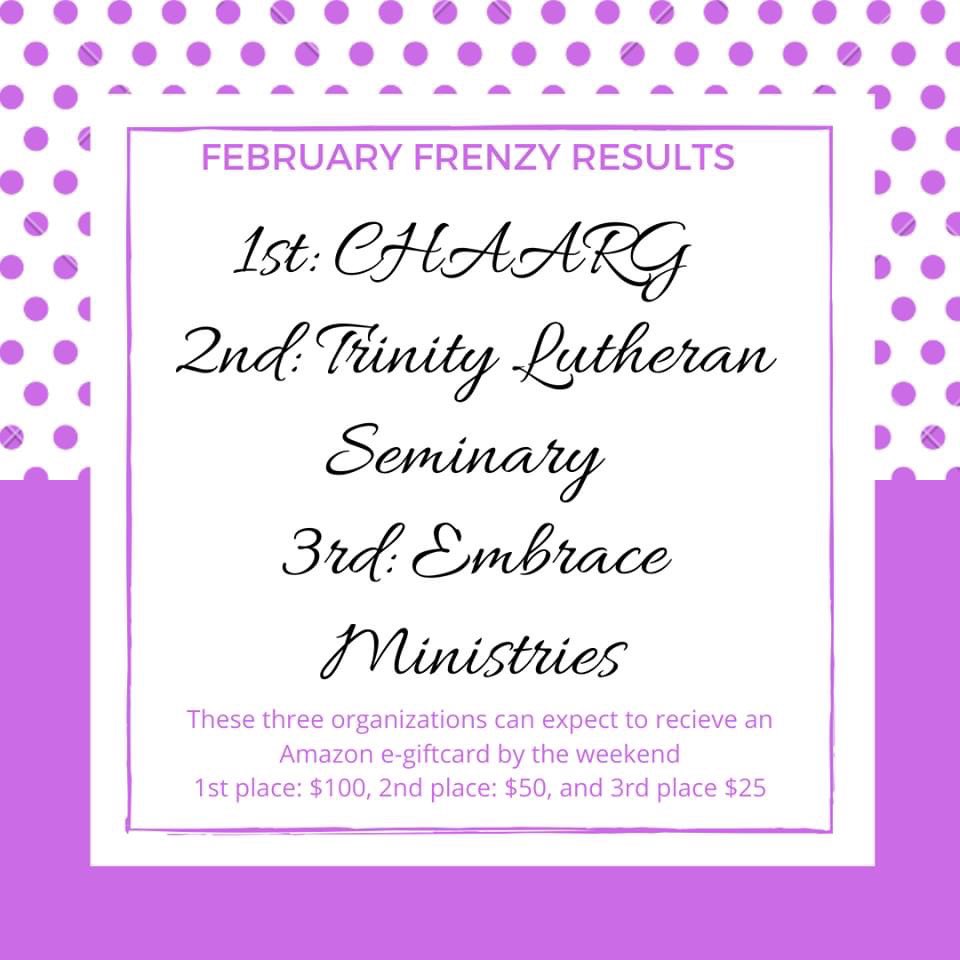 CapitalCAC's tweet photo. Here are the results for the February Frenzy contest!! https://t.co/iIBjtZIlrf