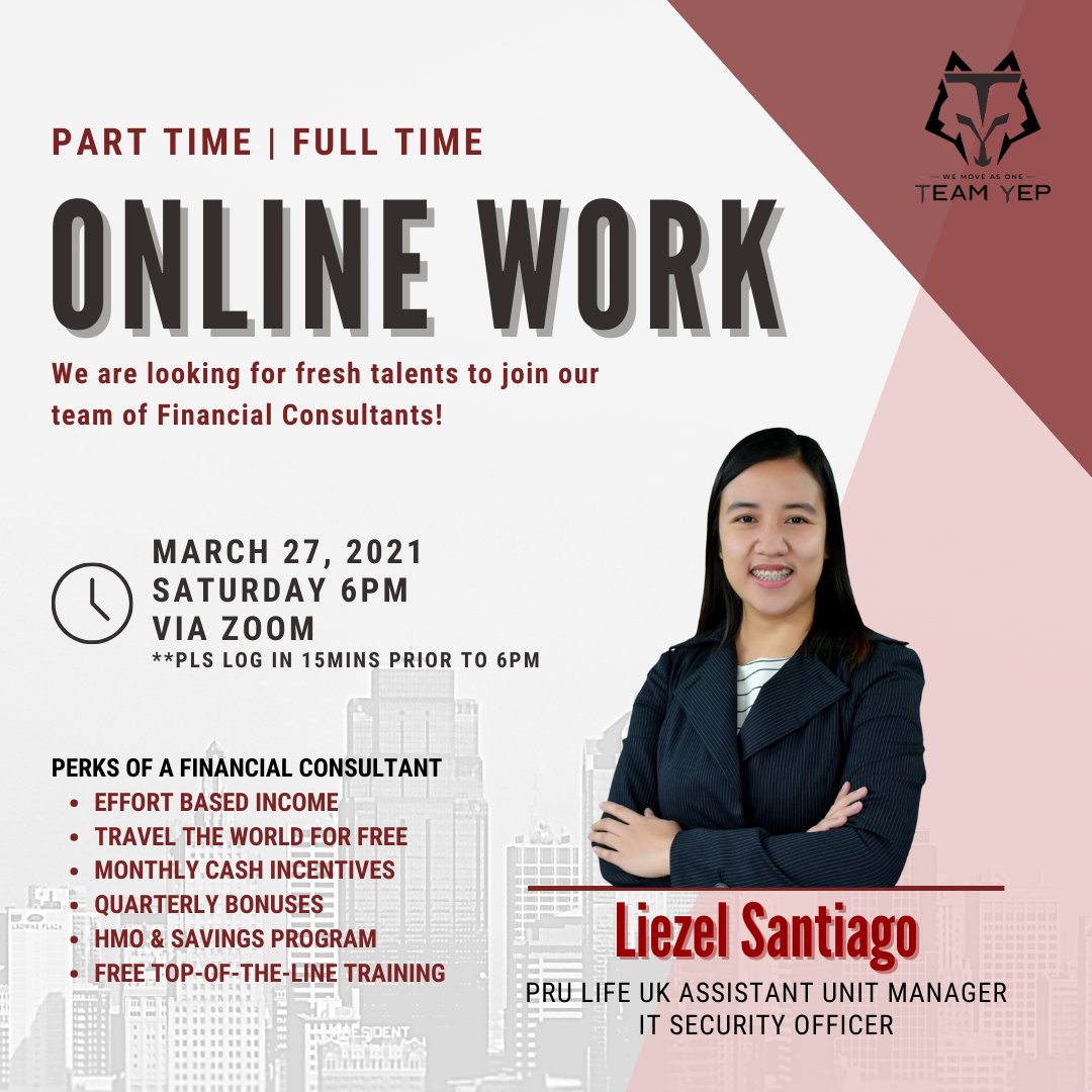 engrscdm's tweet photo. Prulife UK was looking for a Financial Advisor

Minimum Qualifications
✅Goal Oriented
✅ 4year degree holder
✅ 21 - 35 yrs old
✅ Resides in Greater Manila or nearby cities
✅ Able to go to Makati for trainings

DM me for questions and inquiries ❤️ https://t.co/SdIK9uuLcY