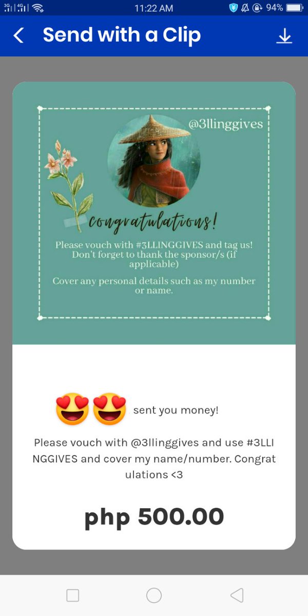kyeom_jagiya's tweet photo. Salamat po ng maramiii @3llinggives may your kind heart help more people and more GAs/blessings to come po. 😍 First win ko po ito sainyo 😭💜💜
#3LLINGGIVES https://t.co/NA1hiiEjEM
