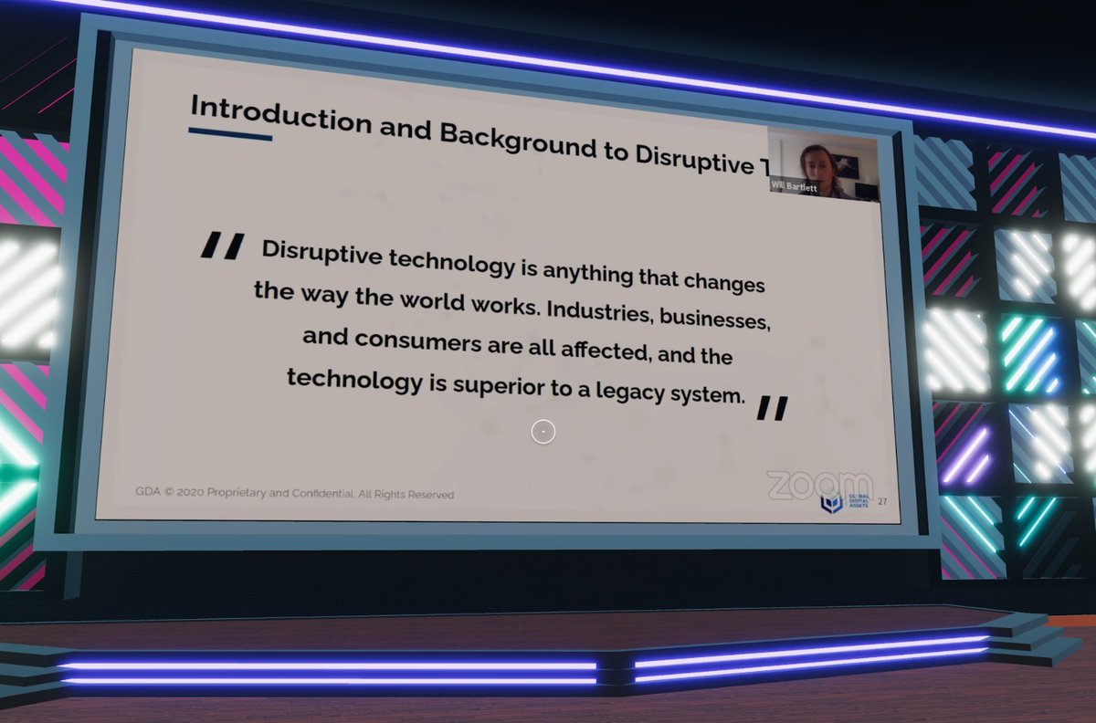 Who caught the ‘Deep Dive into Research’ chat with <a href="/gda_capital/">GDA Capital</a>’s Will Bartlett? Here’s a pic of his presentation in Decentraland!
 
Day 2 starts at 9am GST! who's excited? Join the zoom here: us02web.zoom.us/j/84336548604