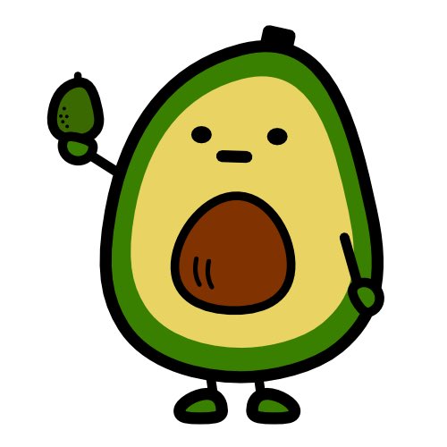 くもまる アボカドくんているじゃん 手に持ってるアボカドからも増えるし お腹のタネ植えたらもっと増えるじゃん 一番はじめの アボカドくんどれかわからないからnftアートにしたよ ブロックチェーンで管理するわ Nft Cryptoart T Co