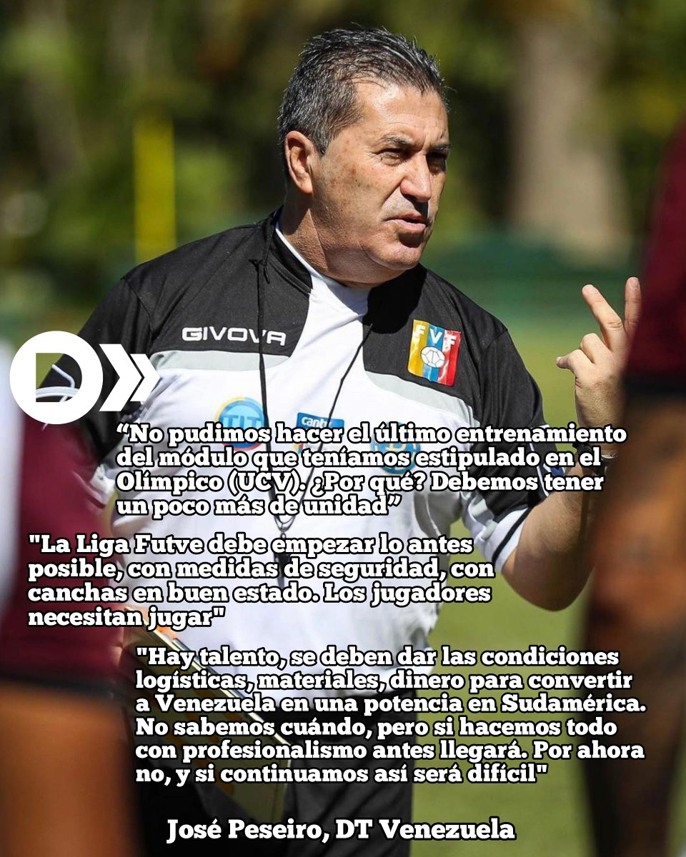 OrbeDeportivo's tweet photo. Parte de lo expuesto por el director técnico de la #Vinotinto @JosePeseiro 
.
¿Que opinas?
.
.
.
#OrbeDeportivo #venezuela #futbol #peseiro #futve #venex https://t.co/AE46kkxBDM