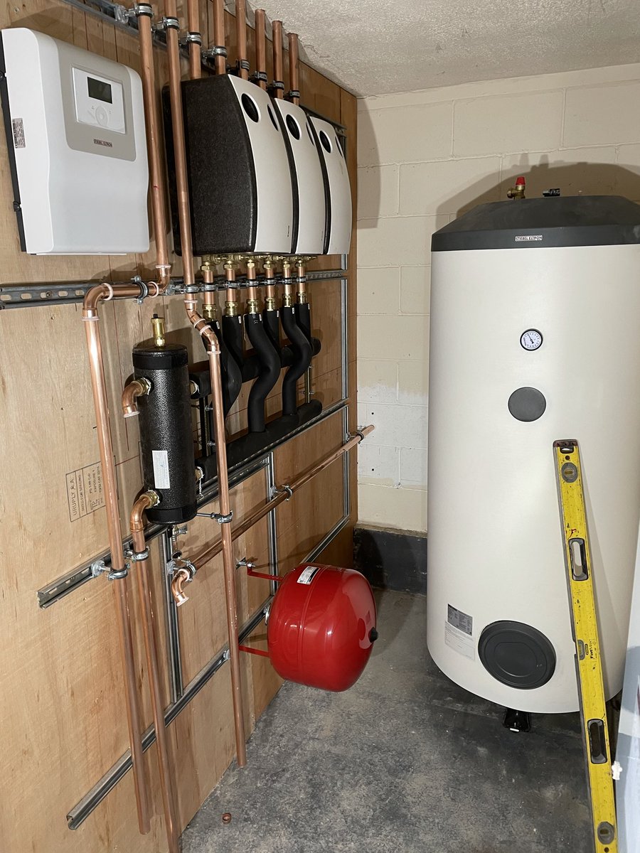 ecosystemswales's tweet photo. Good first day in the plant room of our latest installation heating 3 small holiday cottage, needs finishing ASAP to get in before RHI deadline on 31st https://t.co/gfz5TKpfMq