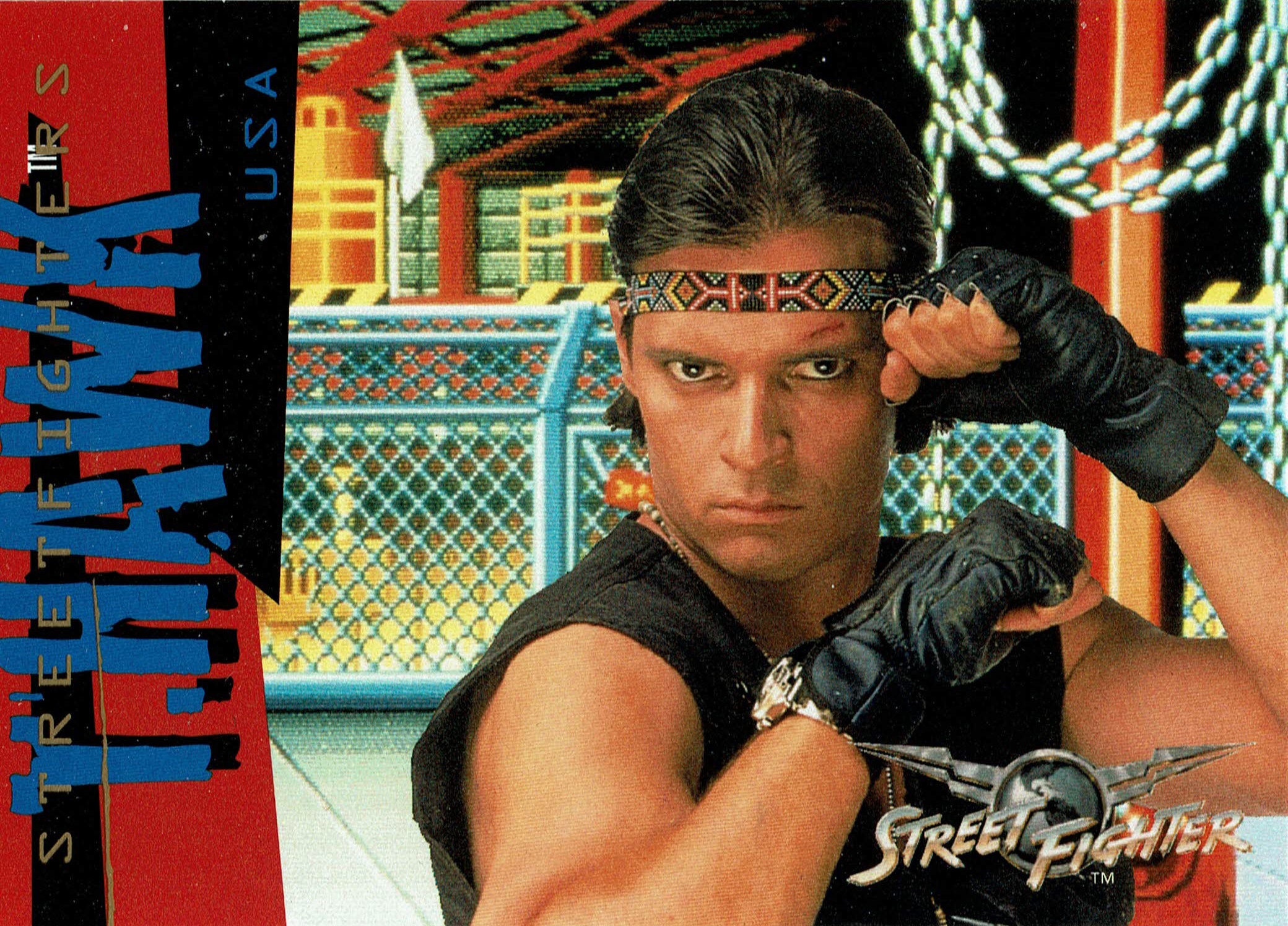 VideoGameArt&Tidbits on X: Two Street Fighter (movie) trading cards -  Dhalsim and Vega.  / X