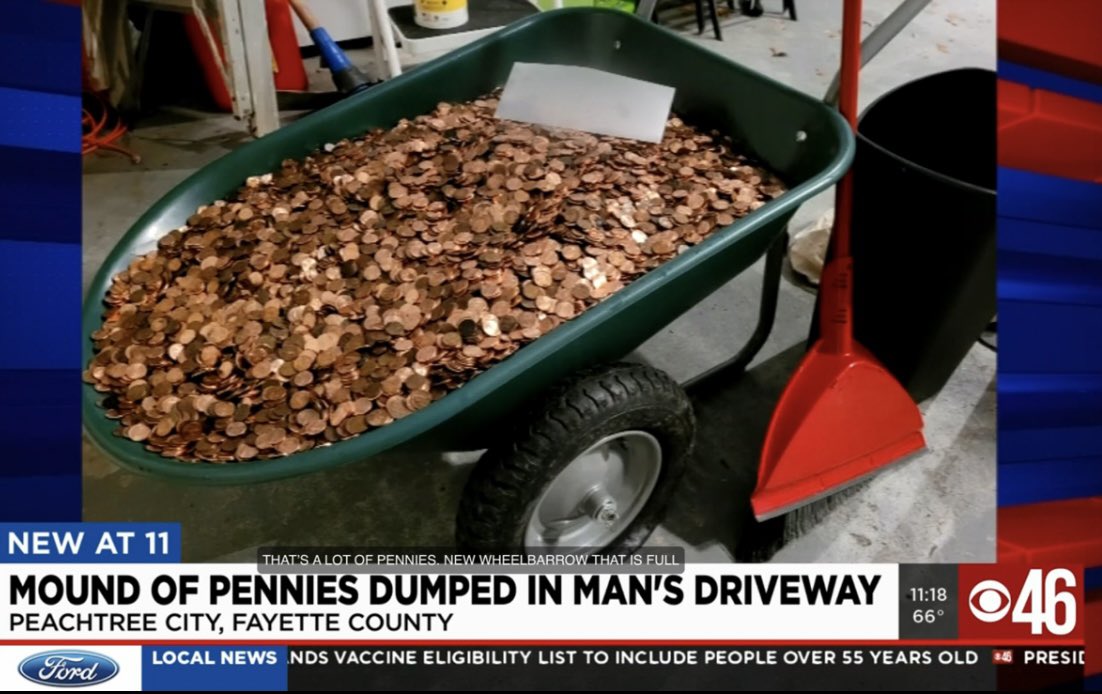 NotHoodlum's tweet photo. Andreas Flaten worked at Walker Luxury Autoworks, Peachtree City, GA. He submitted his notice in Nov. But never received his final check. After contacting DOL, they dumped 504 lbs. - 91,515 of oil and grease covered pennies. The owner confirmed he was paid in US currency. Petty. https://t.co/yLZs4ZnBWH