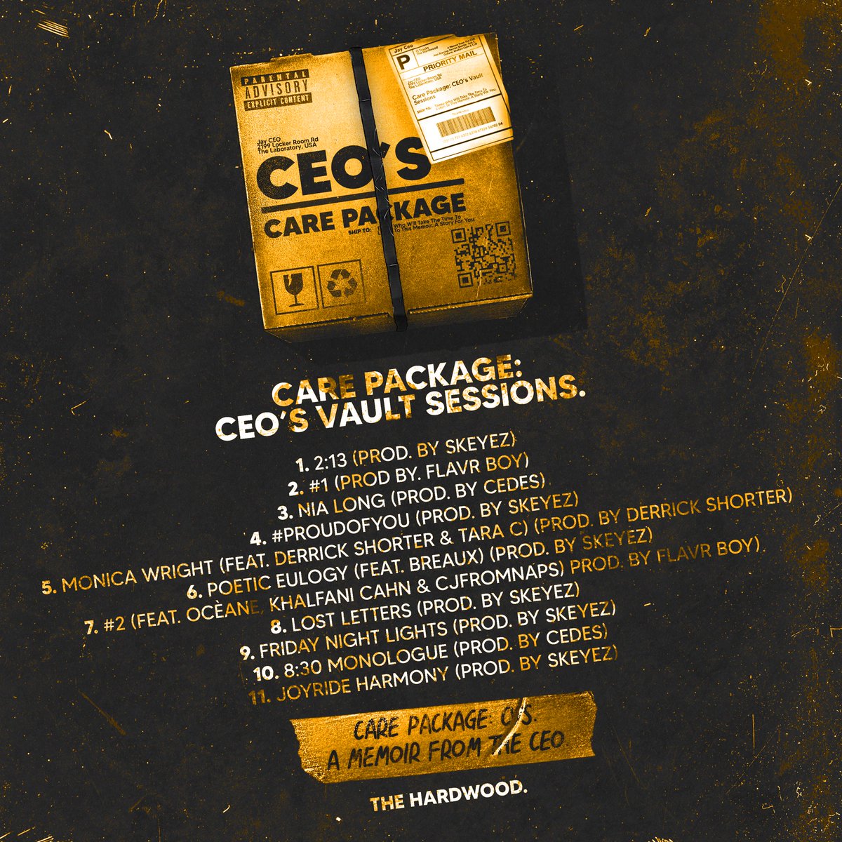 JaylenHTV's tweet photo. CEO’s Care Package:
CEO’s Vault Sessions.
April 2021. 11 Tracks. Best body of work I’m giving y’all. 110%. I wouldn’t say otherwise. It’s been a min but it’s coming. Never Satisfied. First project of 2021. I can’t wait for y’all to hear this. #CPCVS
The Hardwood🖤 https://t.co/OzEZhUTUlm