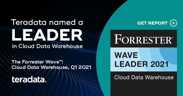Frummet's tweet photo. Fantastic news! Teradata has once again been named a Cloud LEADER by @forrester in the Forrester Wave™: Cloud Data Warehouse, Q1 2021. Download the full report now https://t.co/e5d6RhG7ud https://t.co/BqLUsD3q3w