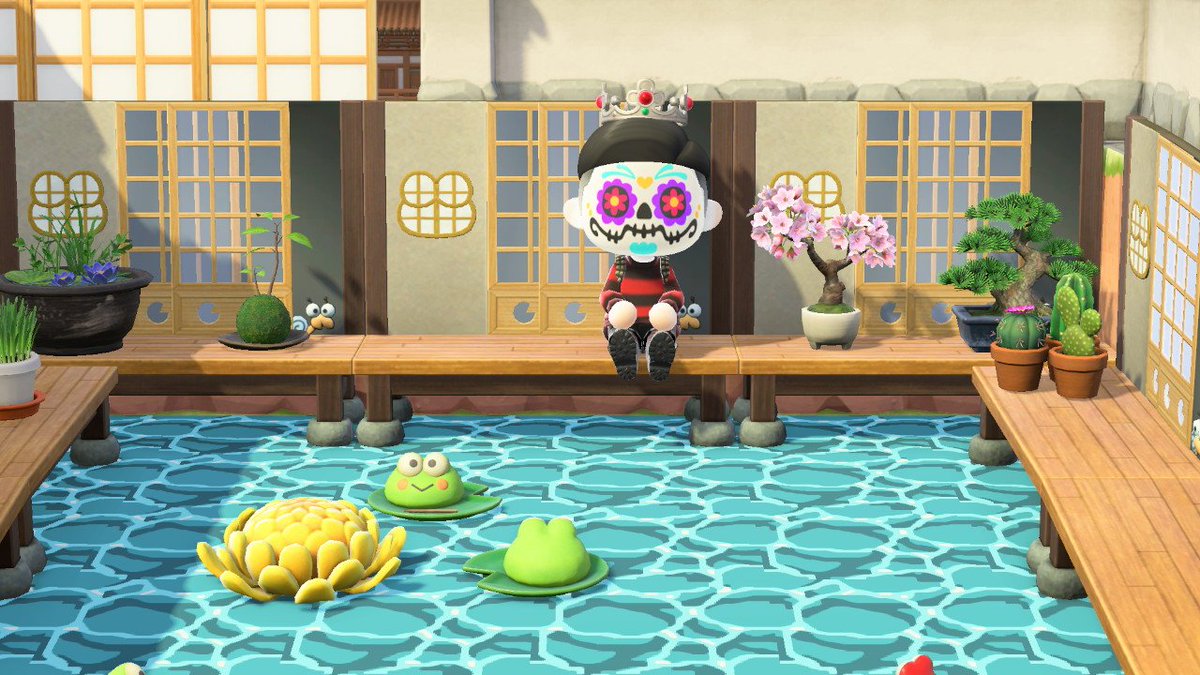 AcnhTosh's tweet photo. I made this Japanese water garden today 😭💕💕💕 still in progress but it already looks so so curw! 😭💕💕

#ACNH #ACNHDesign #ACNHgarden https://t.co/W75QWteSwW
