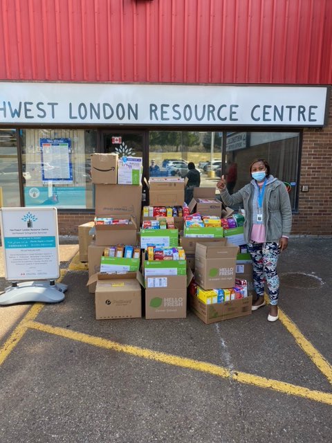 This is the sight of 320 plus boxes of cereal collected and donated by the students and community of Stoneybrook Public School. Proud to be a Shark! @SBsharksAdmin