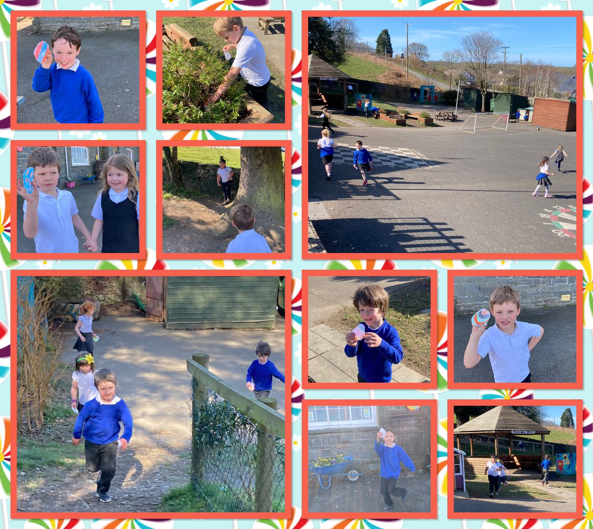 YsgolCiliauParc's tweet photo. Helfa Wyau Pasg! #EasterEggHunt #DosbarthCadwgan #AwyrIach #SunshinePlay 🐣🥚🥚🥚☀️☀️☀️🐥 https://t.co/EUE7OVLnv4