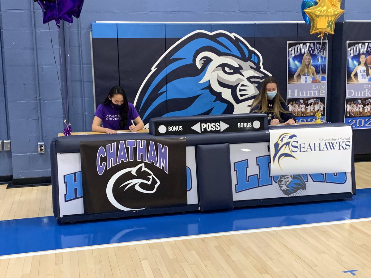 A special Senior Night on Monday as we celebrated the outstanding Howard Basketball careers of Emily Durkee, Lily Hume, and Kristin Sabatini. Afterwards Emily signed to continue playing at Chatham University, and Kristin signed with St. Mary’s. Lily will be attending Clemson.