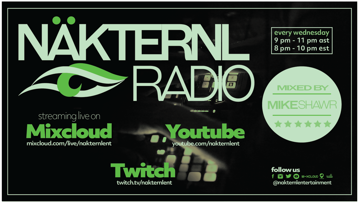 NakternlEnt's tweet photo. We are live in now with @mikeshawr! Join the party live on #twitch, #youtube or #mixcloud. 

#podcaster #livestream #newmusic #goodvibes #streamer #stream #radio #livestream #livestreamer #dreammaker #podcast #housemusic #soulfulhouse #radioshow #livemixshow #nakternlradio #music https://t.co/XO8SEzuSwh