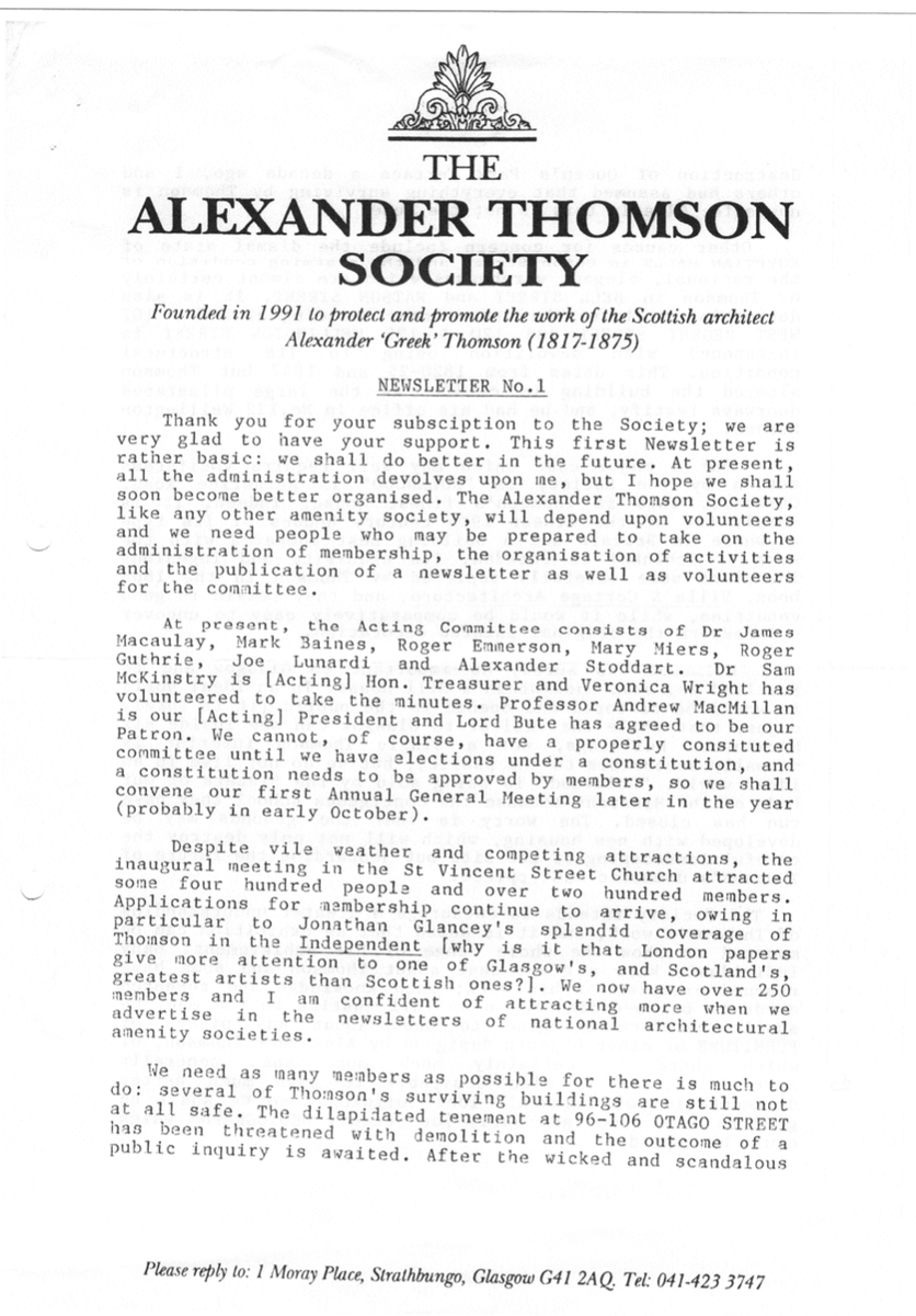 MrAbercrombie's tweet photo. Just uploaded 8no newsletters to the @AThomsonSociety archive - that's the full set of the 1991-2012 format newsletters now digitised, searchable and downloadable for free! The missing issues added this evening includes our very first edition... https://t.co/qYaiN8qCzc #ATS30 https://t.co/YBe1Gmx9FH