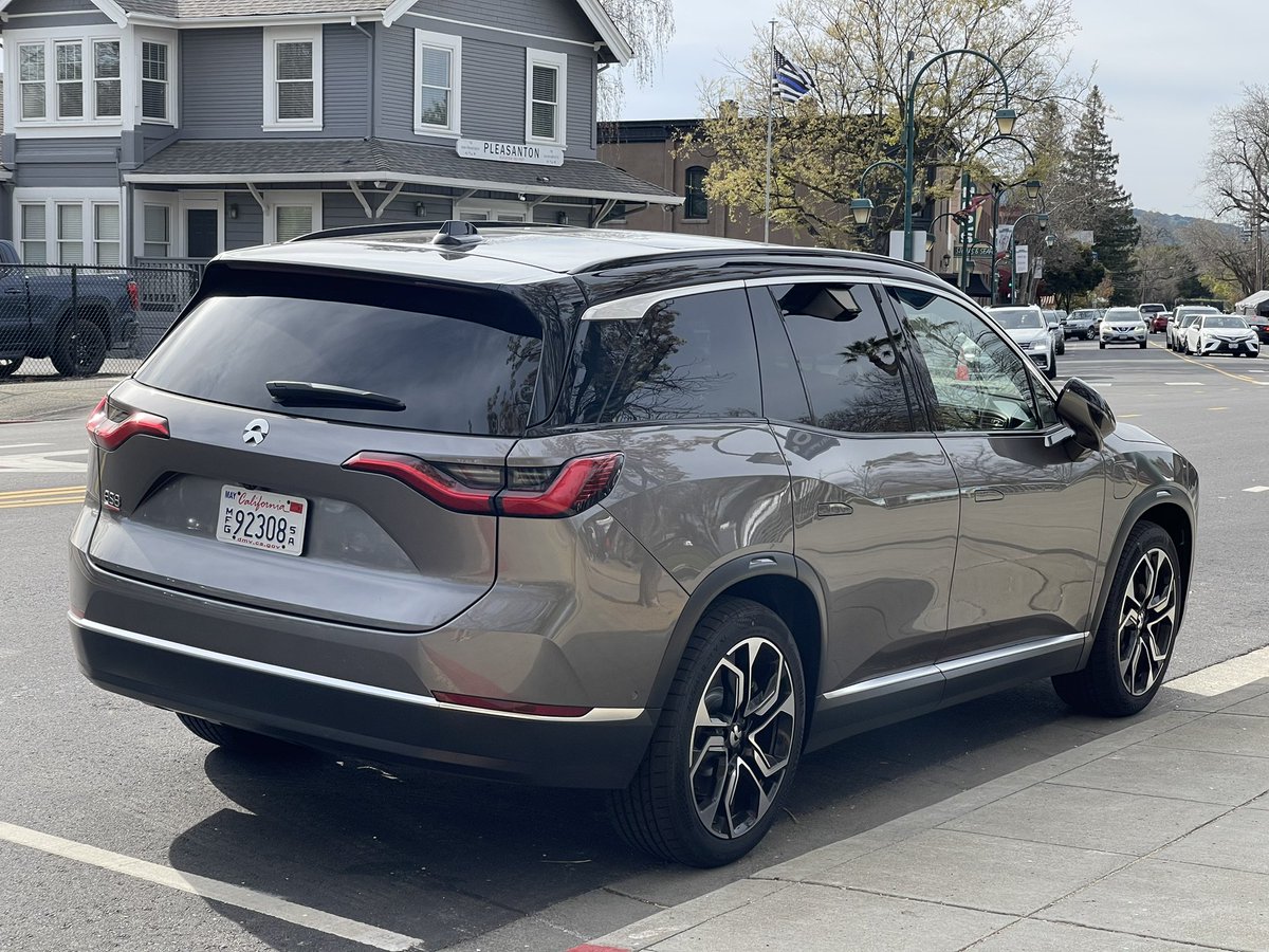 $NIO spotted at Pleasanton California with a mfg license plate. Is it coming soon? <a href="/SawyerMerritt/">Sawyer Merritt</a> <a href="/ray4tesla/">Ray</a>