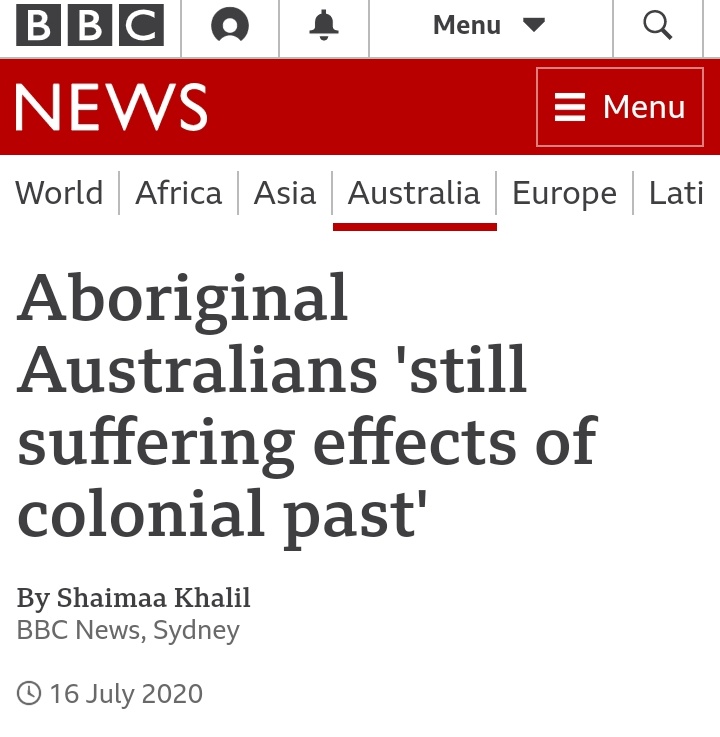 "The forcible removal of indigenous children from their families was a result of various government policies of assimilation which assumed black inferiority and white superiority." https://www.bbc.co.uk/news/world-australia-53436225