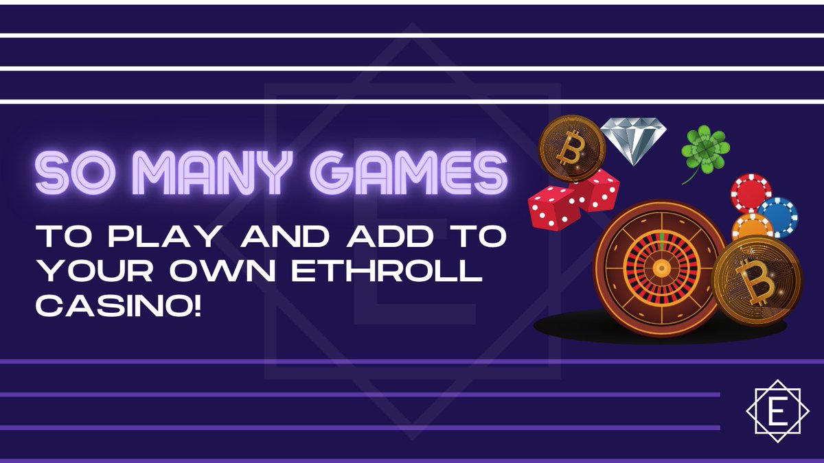 ethrollcasino's tweet image. Choose from your favorite casino game modes and add them to your own casino!

#EthRollHype #EthRollMoon #Crypto #Bitcoin #Ethereum #Gambling #Casino #Blockchain #Invest #Currency #Money #Follow #Like #Retweet