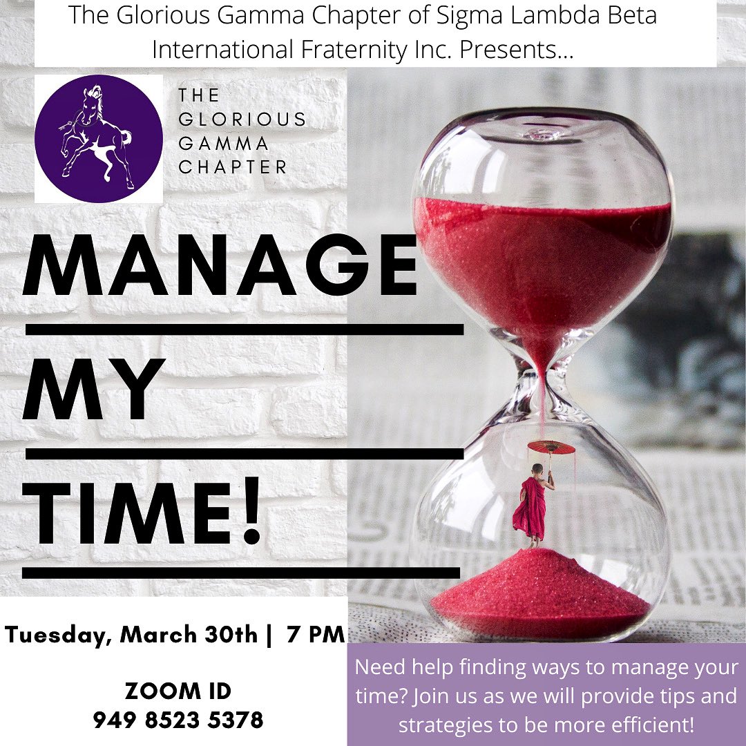 ISUBetas's tweet photo. Our next event during our Beta Week is Manage My Time ⏰

This will be hosted on Tuesday, March 30th @ 7 PM‼️👀 We will discuss strategies and tips on ways to become more efficient. We hope to see you all there https://t.co/lcaMJA5c1M