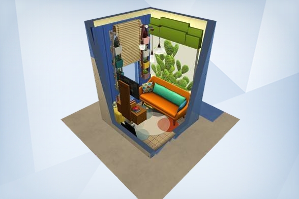 ComicalAntiSoc's tweet photo. I just shared the #2x2LivingRoom on #TheSims4 Gallery! #TS4 #ShowUsYourBuilds #Sims4Builds #MoveObjects https://t.co/84ERA8j7WV