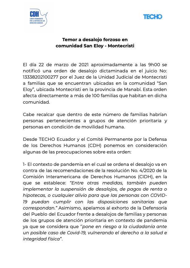 TECHO Ecuador tweet media