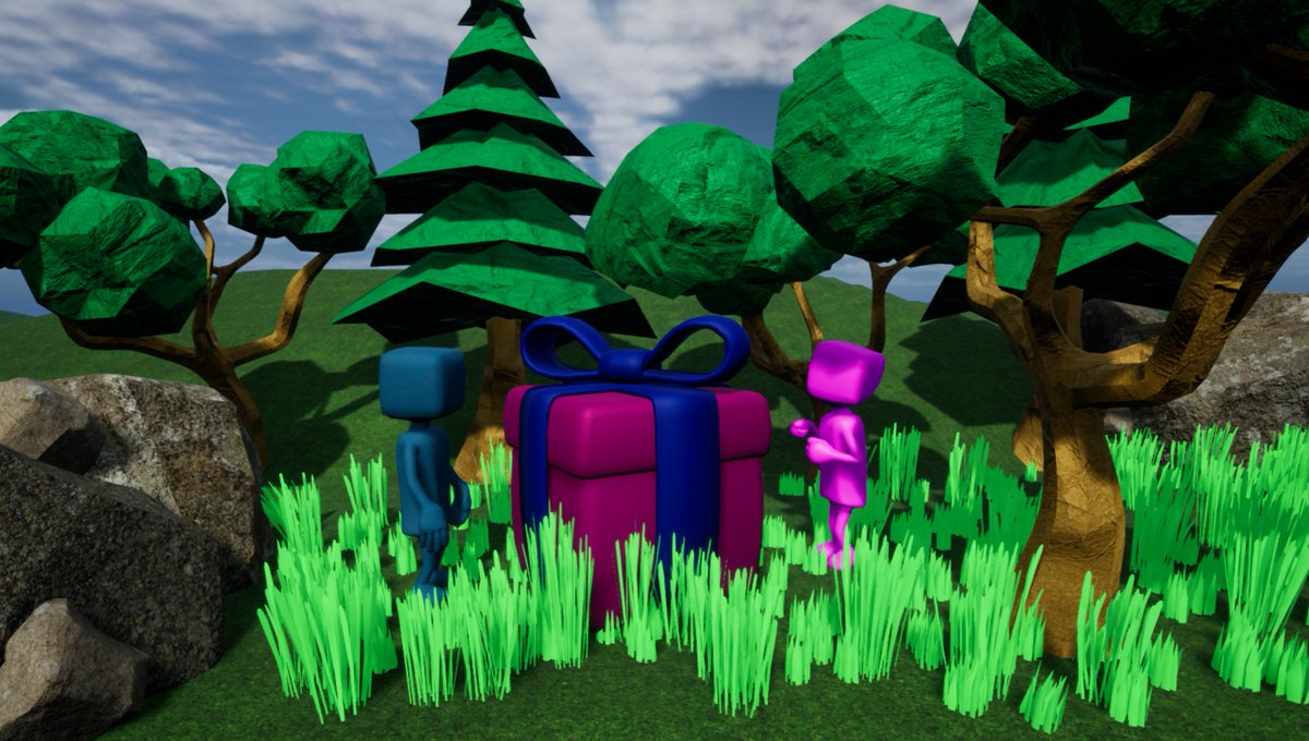 Week 3 - Everyone loves presents!
Happy birthday 

#gamedevs  #indiegamedeveloper #solodev #indiedev #indiegames #gamedev #unrealengine #IndieGameDev #madewithunreal #indie