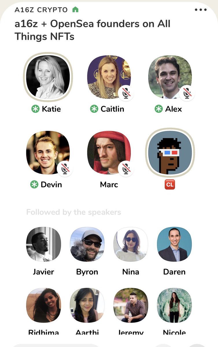 adrianafreitas's tweet photo. Now!
#insomniatime #Europe
Adding Durability to Experiences!
#trustability and #Value @VitalikButerin
“a16z & @opensea founders on All Things #NFTs” with @katie_haun, @pmarca, @dfinzer, @alexatallah, @ChrisLyons and @a16z Crypto. on @joinclubhouse! https://t.co/P0wcyQ766g https://t.co/lrI0JXK7Zc