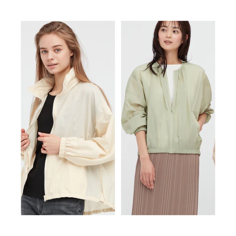 ユニクロさんのシアーブルゾン。左は直線タイプさん、右は曲線タイプさんにおすすめです。
ミックスタイプさんはボトムスで調整すると🙆‍♀️

春らしいシアー系アイテムがプチプラで手に入るのはさすがユニクロ🌸

uniqlo.com/jp/ja/