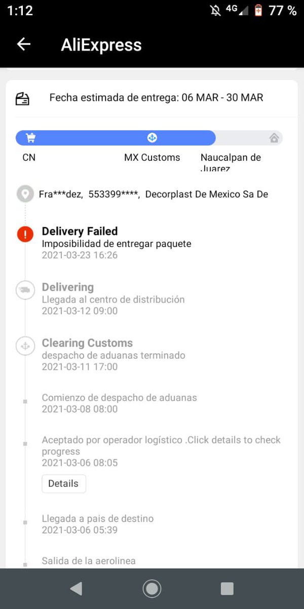 HectorTNT70's tweet photo. @CorreosdeMexico buenas tardes, ¿me pueden dar información sobre esto?
el número de guía es:
RZ108153977MH https://t.co/vAXoG14JUz